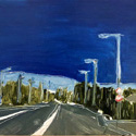 <i>Near le Mandelieu</i> 2020. Oil on board framed in oak. 18 x  24 cm