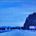 <i>Road #8 (Spain)</i> 2019, oil on board, 42.5 x 62.5