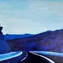 <i>Road #1 (Spain)</i> 2019, oil on board, 42.5 x 62.5