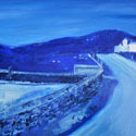 <i>Road #10 (Folengandros)</i>2018, oil on board, 42.5 x 62.5 cm