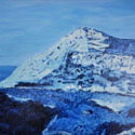 <i>Long Way to the Top Folengandros</i> 2018, oil on board, 52 x 65