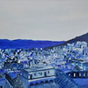 <i>Chefchaoen</i> 2017, oil on board, 52 x 65