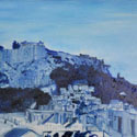 <i>Acropolis</i> 2017, oil on board, 45 x 65