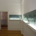 <i>Storyboard #96, 2008</i>. Linden Centre for Contemporary Arts. Etched glass, vinyl, timber, flouro lighting