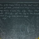 <i>Storyboard #96, 2008</i>. Linden Centre for Contemporary Arts. Etched glass, vinyl, timber, flouro lighting