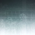 <i>Storyboard #96, 2008</i>. Linden Centre for Contemporary Arts. Etched glass, vinyl, timber, flouro lighting