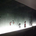 <i>Brunton Avenue (Anzac Day)</i>, 2007-2009. Etched glass, vinyl, timber, flouro lights