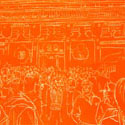 <i>Snapshot, Asakusa</i>, 2006 detail. Red Gallery. Etched glass, aluminium, 30x 50 x 8cm