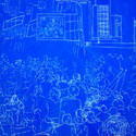 <i>Snapshot, March 2006</i>, 2006 detail. Red Gallery. Etched glass, aluminium, 50x 50 x 8cm