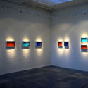 <i>Snapshot</i> 2006 Installation shot. Red Gallery. Etched glass, aluminium