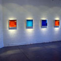 <i>Snapshot</i> 2006 Installation shot. Red Gallery. Etched glass, aluminium