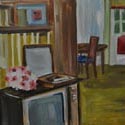 <i>STEPHENS Interior #1</i>, 2015. oil on masonite board, 47cm h x 61cm w