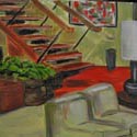 <i>BRADYS Interior #1</i>, 2015. oil on masonite board, 47cm h x 61cm w
