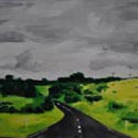 <i>Road to Fish Creek</i>, 2015. oil on masonite board, 47cm h x 61cm w