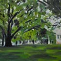 <i>Edinburgh Gardens #1</i>, 2015. oil on masonite board, 47cm h x 61cm w