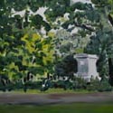<i>Edinburgh Gardens #2</i>, 2015. oil on masonite board, 47cm h x 61cm w