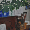<i>Piano study</i>, 2015. oil on masonite board, 47cm h x 61cm w