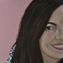 <i>Jane</i>, 2014. oil and enamel on canvas, 1675mm x 900mm