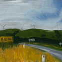 Toora Road #3, Oil on Board, 15 x 20, 2018