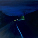 Night Road Telopea Ave Sandy Point, Oil on Board, 48 x 61, 2019 