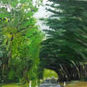 Road near Fish Creek coming from Sandy Point, Oil on Board, 48 x 61, 2019