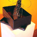 <i>Boot</i> 1994. Melbourne Fashion week. Steel, lead, velvet