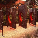 <i>Vessel</i> 1994. Gasworks, cement, coloured pigment, steel