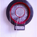 <i>Know Thyself</i>, 1994. Arts Victoria. Steel, wooden pattern, velvet, magnifying glass, lead