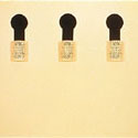 <i>Harem 3</i>, 1996, wide. Stripp Gallery. Plaster, paint, duratran. Dimension variable