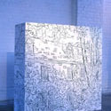 <i>Fracture Clinic</i>, 1997 wide. Yarra Sculpture Space. Timber, canvas board, paint. Dimension variable